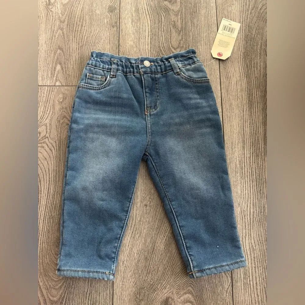 Levi's Blue Denim High-Rise Sherpa lining Kids Jeans